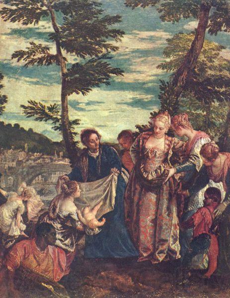 Paolo Veronese Rettung des Mosesknaben aus den Fluten des Nils Spain oil painting art